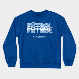 SCNT016 - Futbol Argentina Flag Colored Letters Crewneck Sweatshirt